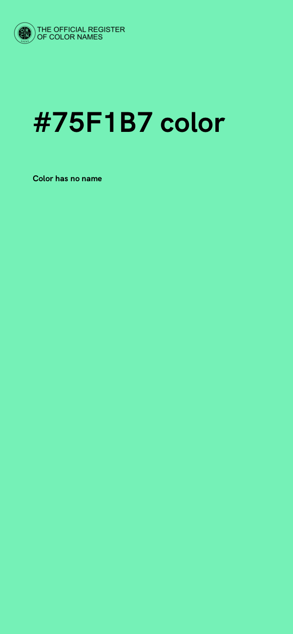 #75F1B7 color image