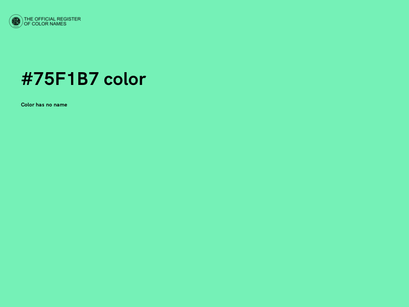 #75F1B7 color image