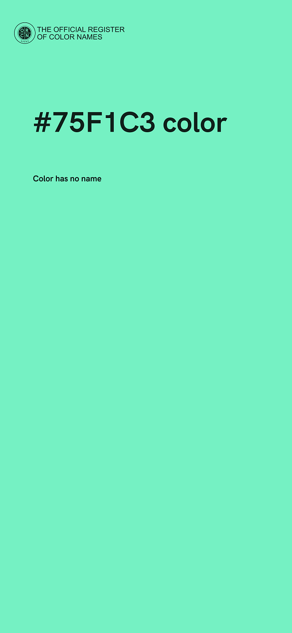 #75F1C3 color image
