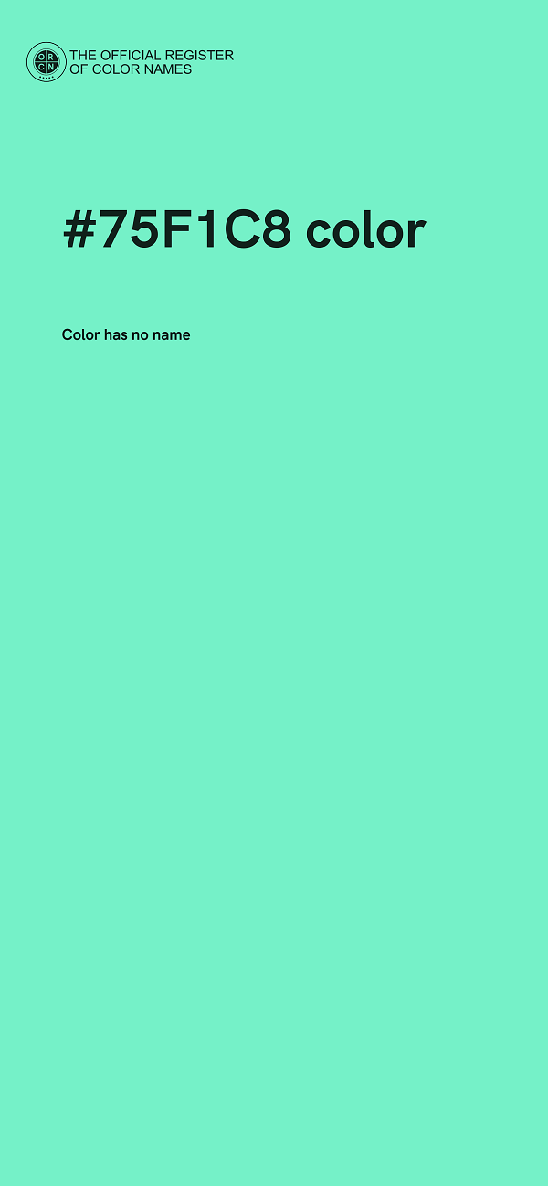 #75F1C8 color image