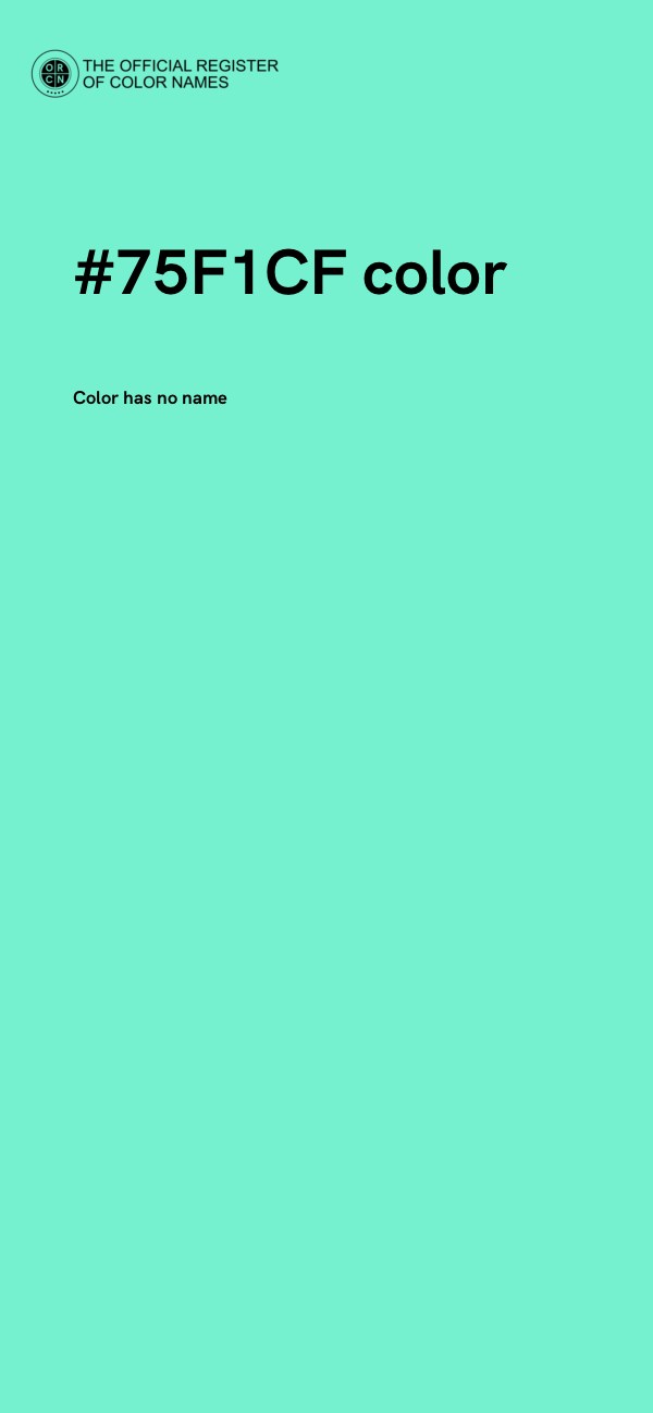 #75F1CF color image