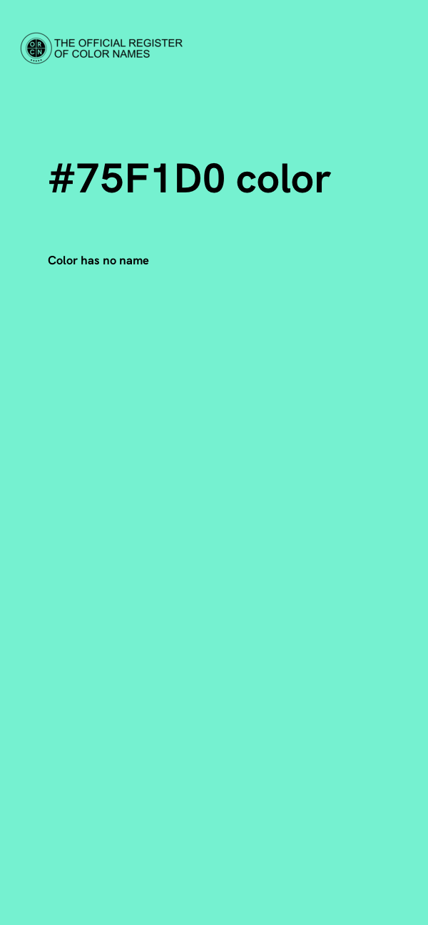 #75F1D0 color image