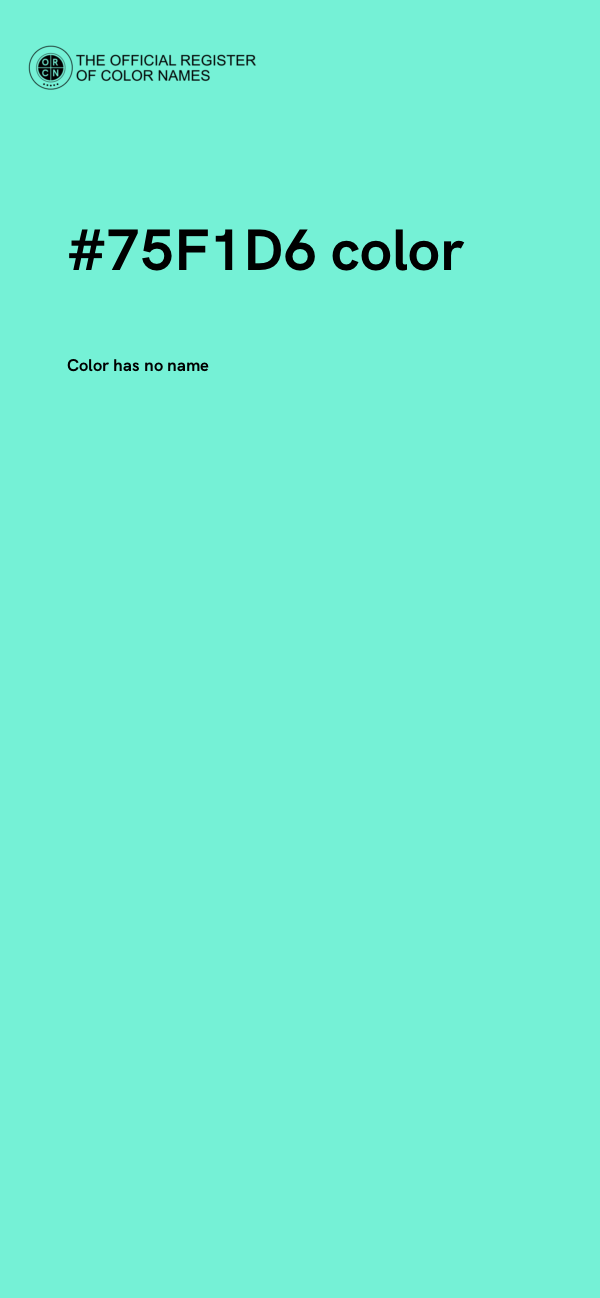 #75F1D6 color image