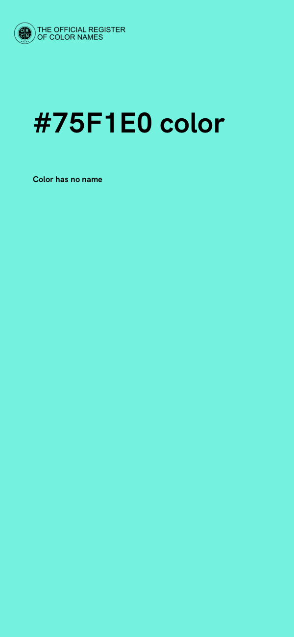 #75F1E0 color image