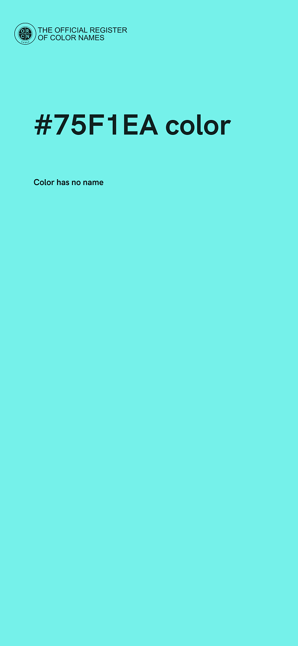 #75F1EA color image