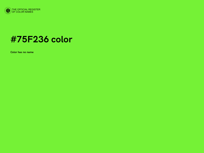 #75F236 color image