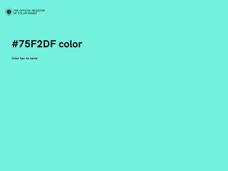 #75F2DF color image