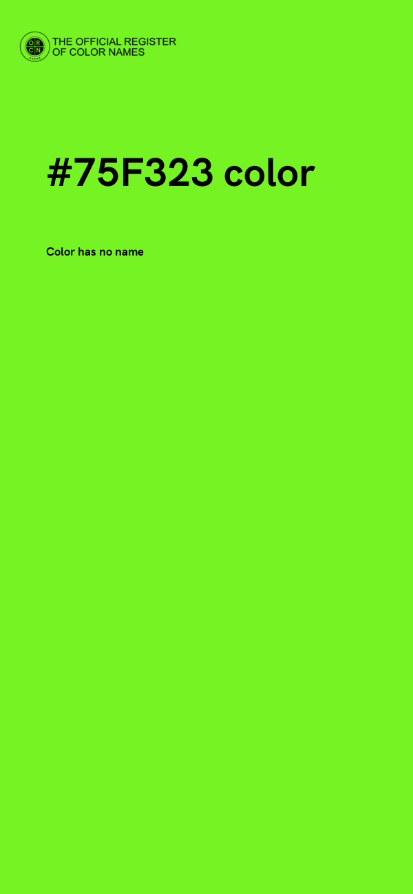 #75F323 color image
