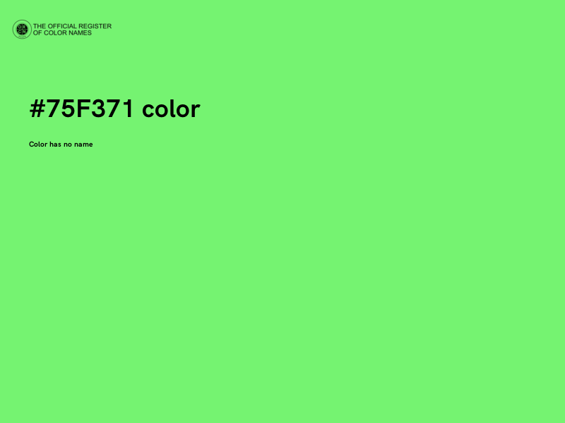 #75F371 color image