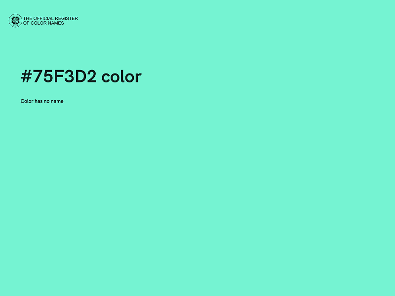 #75F3D2 color image