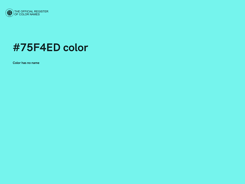 #75F4ED color image