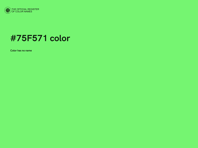 #75F571 color image