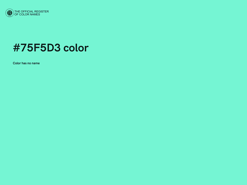 #75F5D3 color image