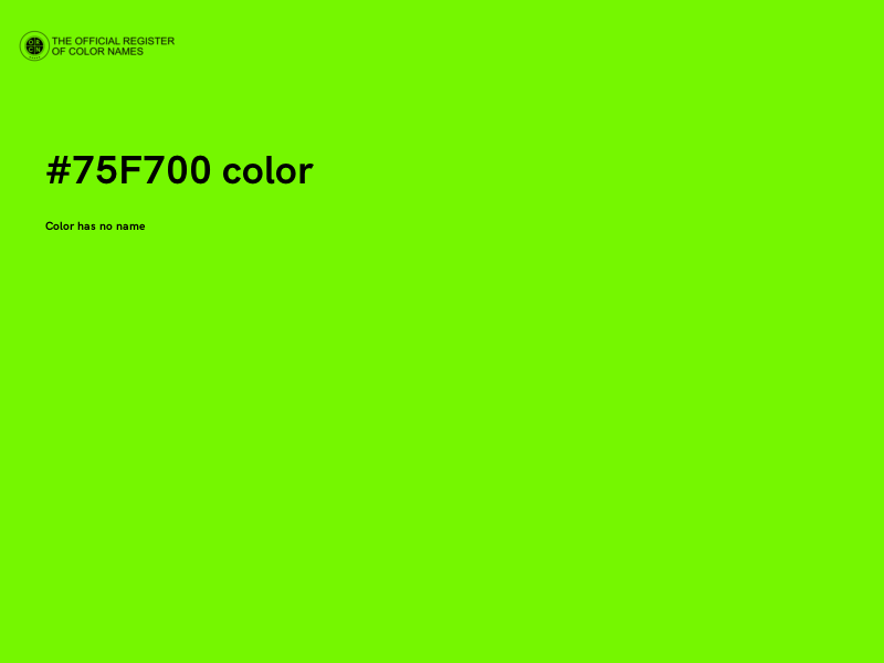 #75F700 color image