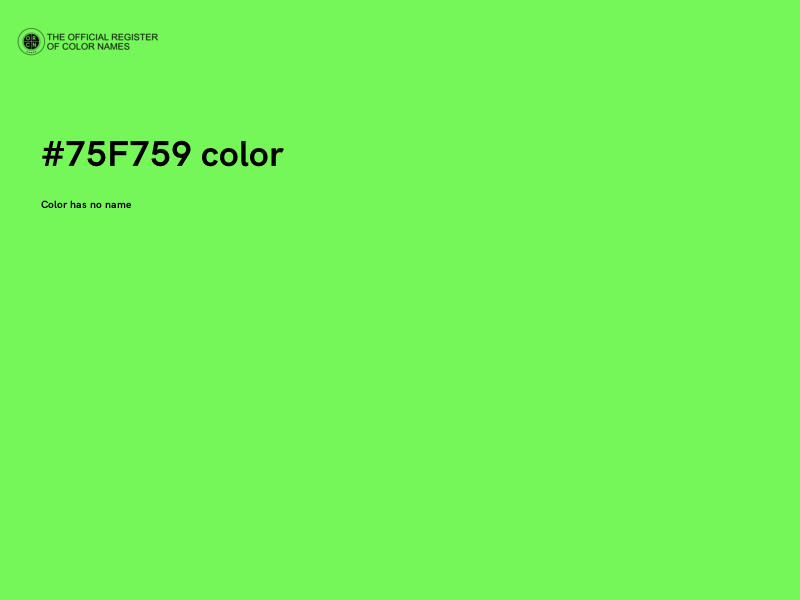 #75F759 color image