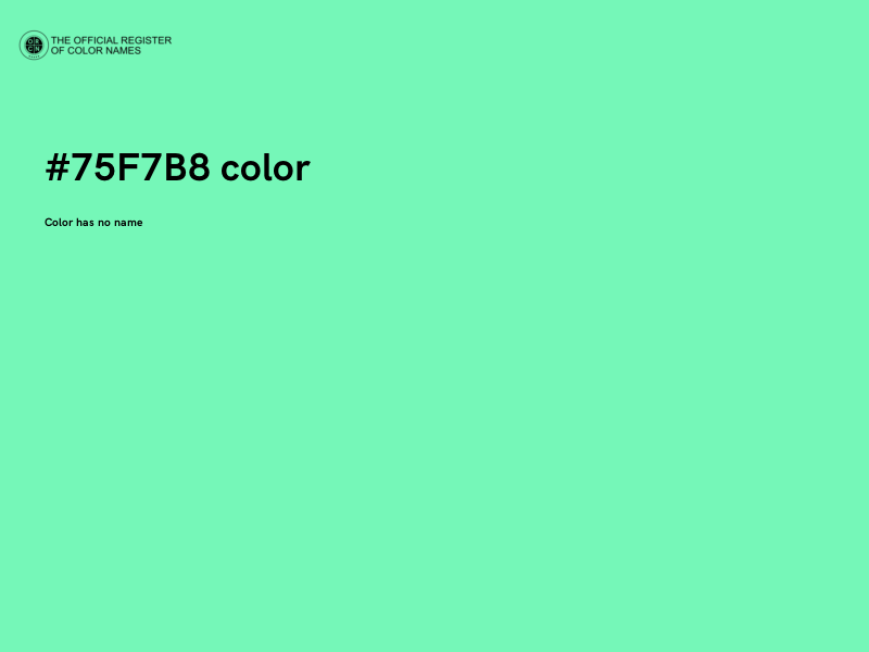 #75F7B8 color image