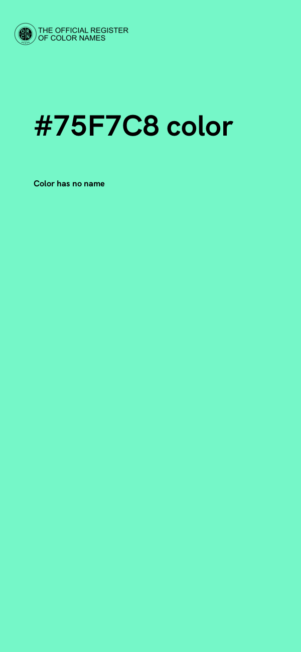 #75F7C8 color image