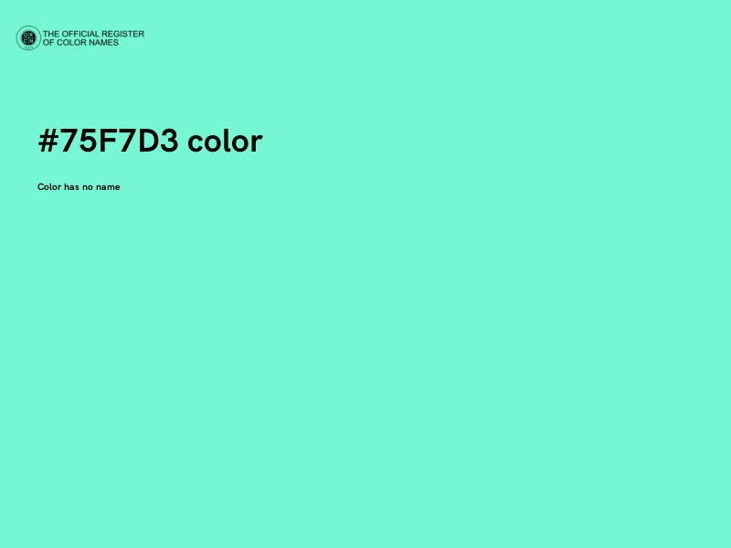 #75F7D3 color image
