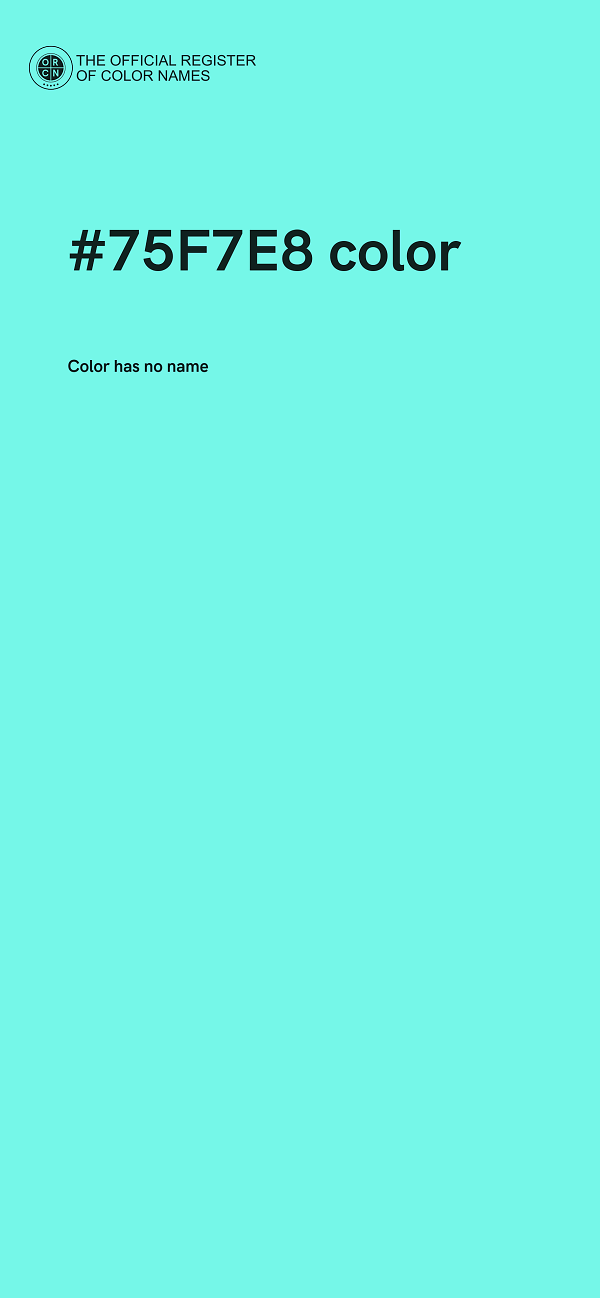 #75F7E8 color image