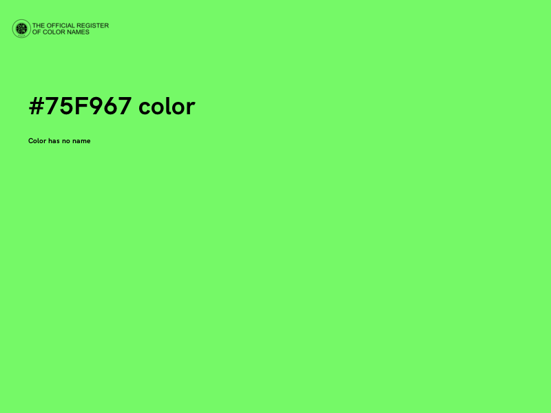 #75F967 color image