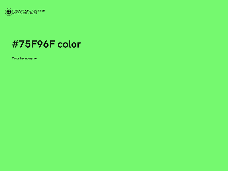 #75F96F color image