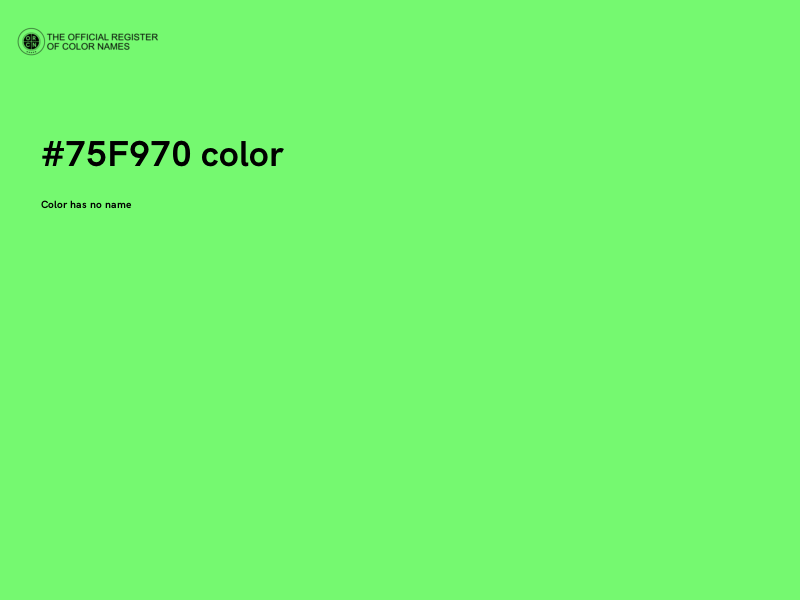 #75F970 color image