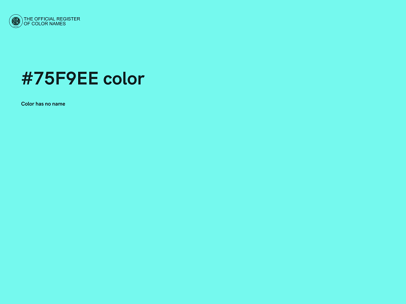 #75F9EE color image