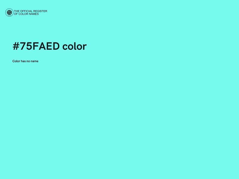 #75FAED color image