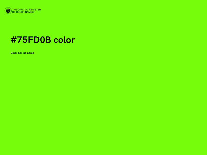 #75FD0B color image