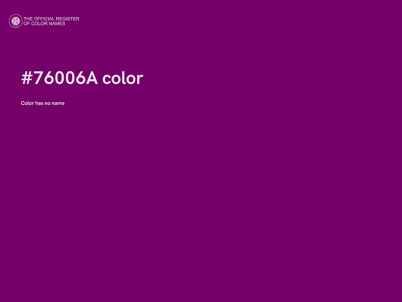 #76006A color image