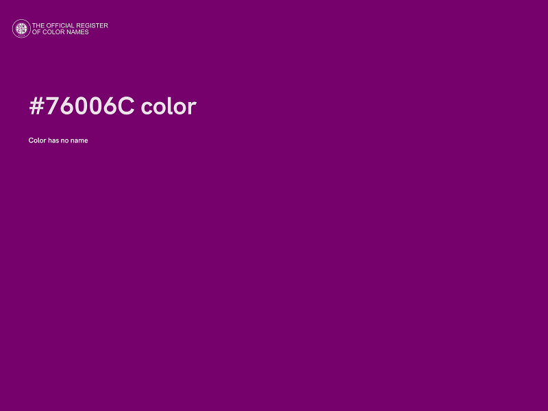 #76006C color image