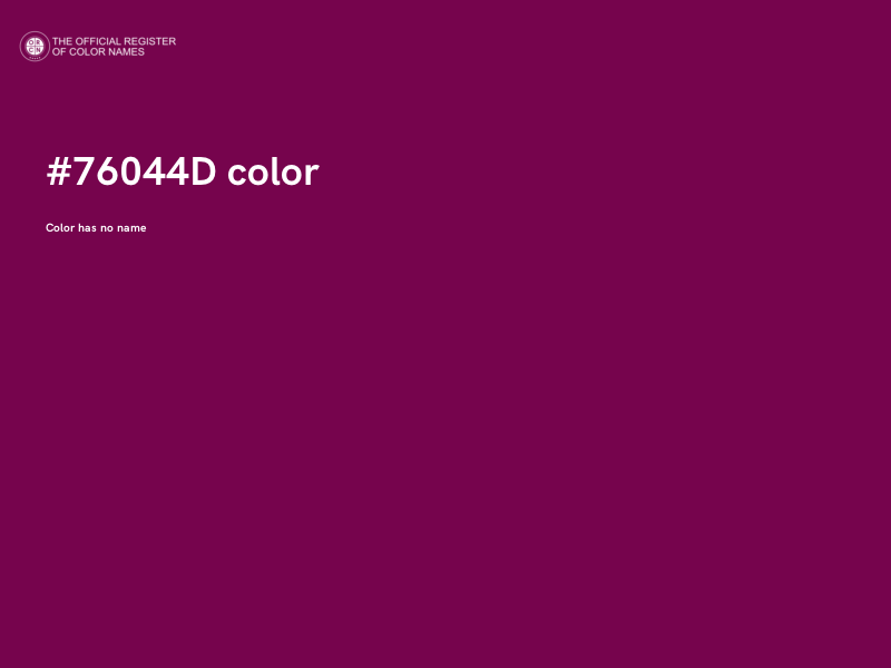 #76044D color image