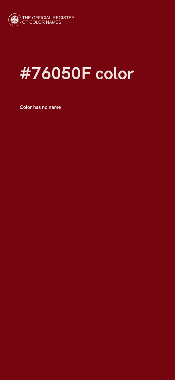 #76050F color image