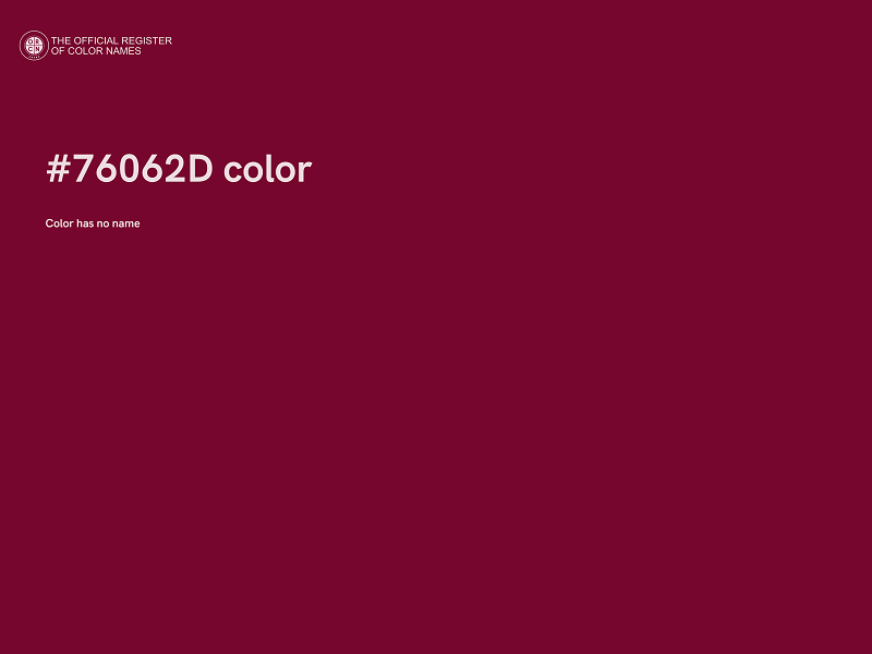 #76062D color image