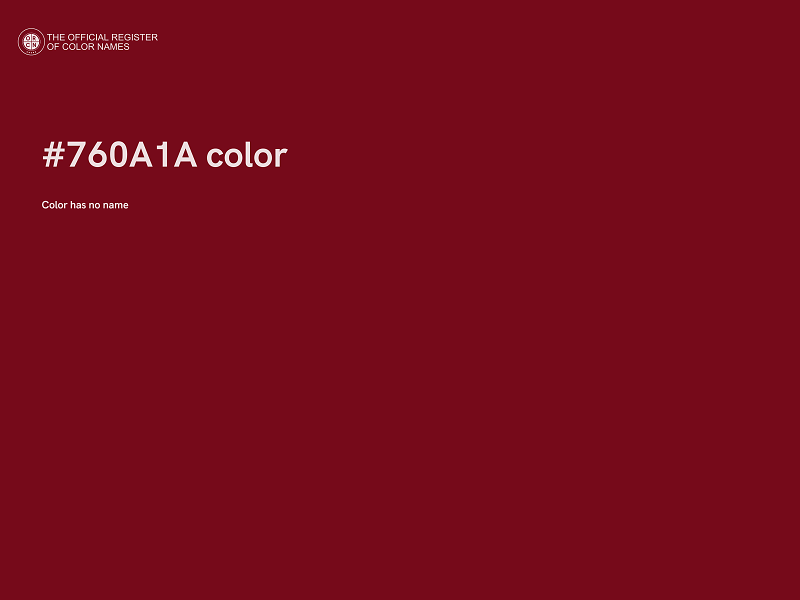 #760A1A color image