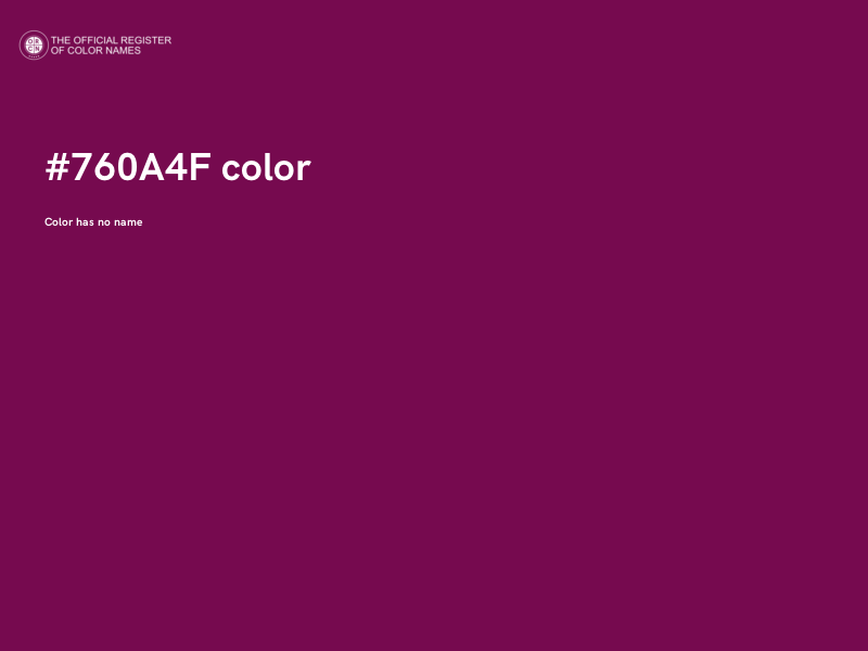 #760A4F color image