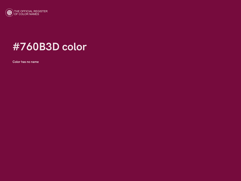 #760B3D color image