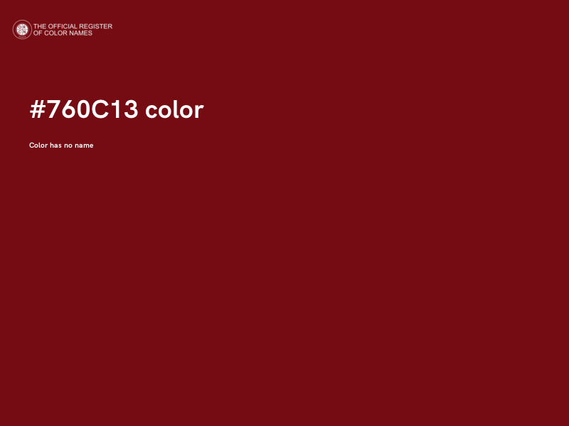#760C13 color image