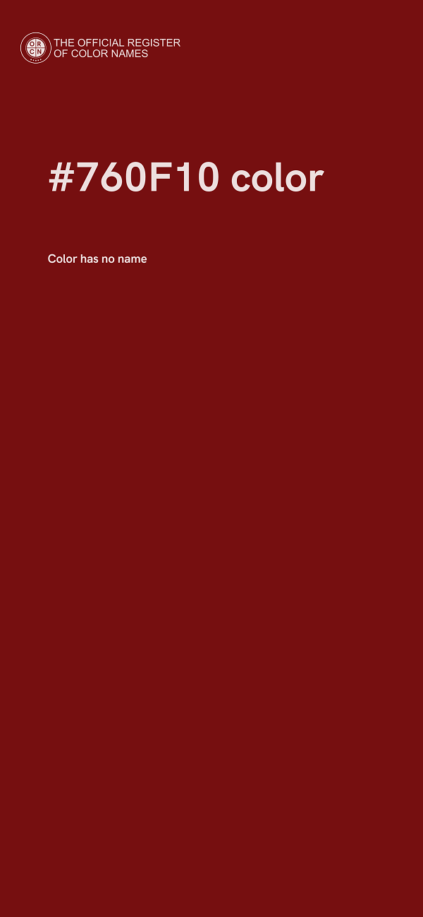 #760F10 color image