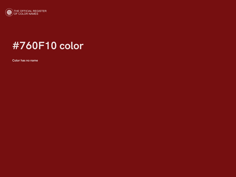 #760F10 color image