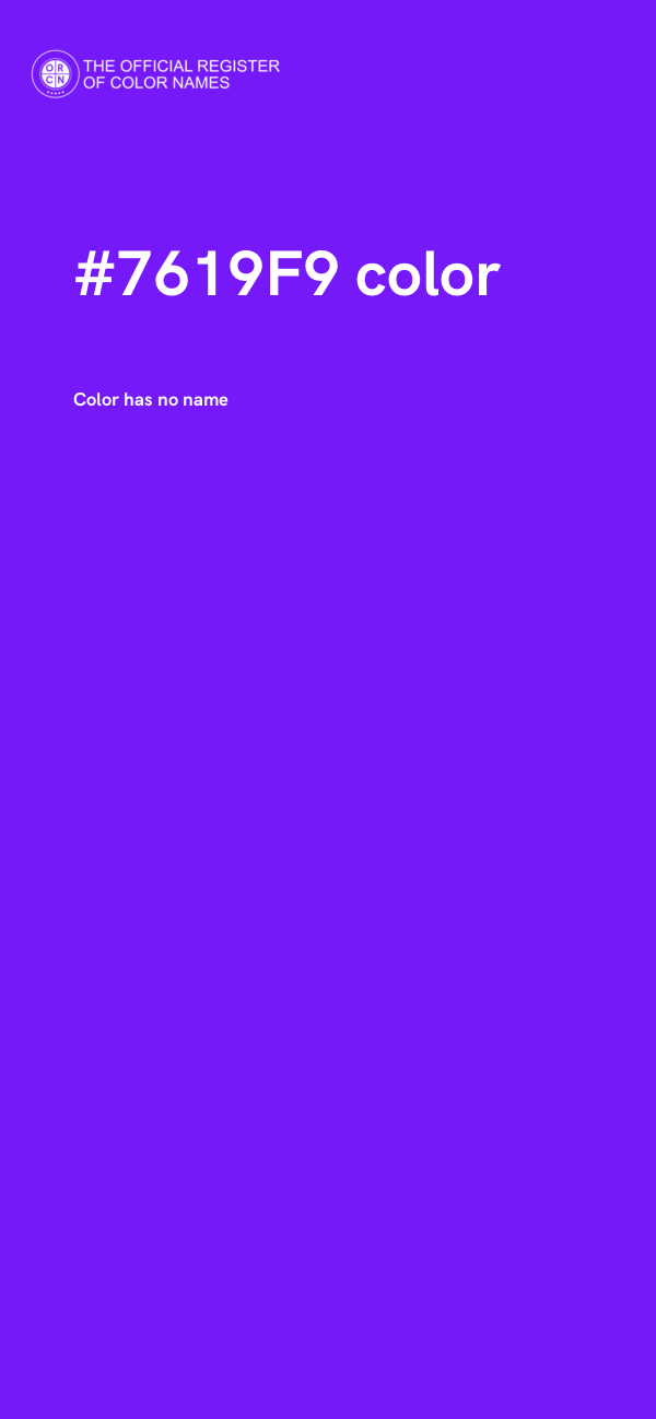 #7619F9 color image