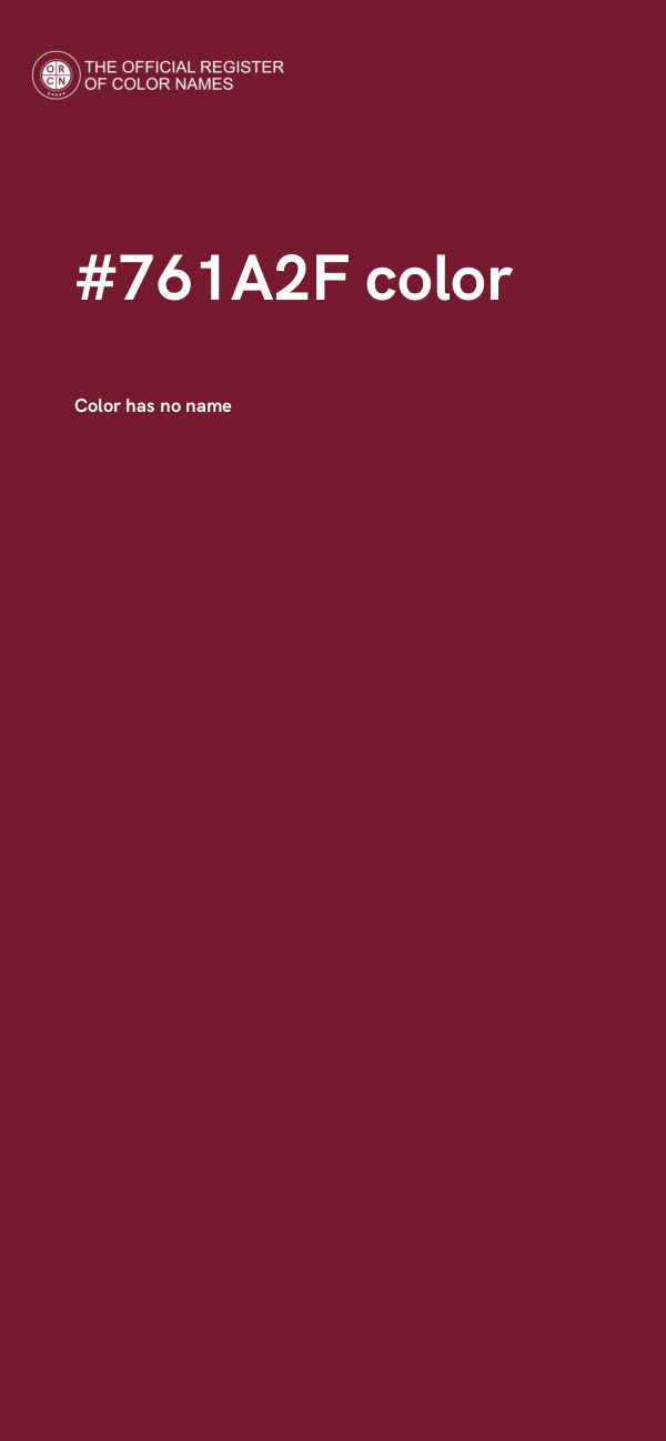 #761A2F color image