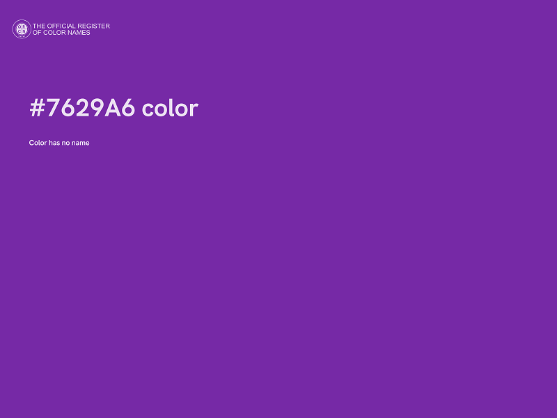 #7629A6 color image