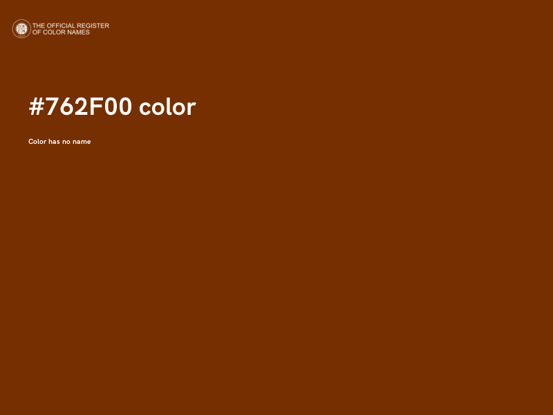 #762F00 color image