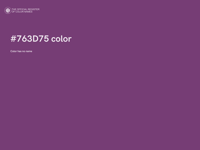 #763D75 color image
