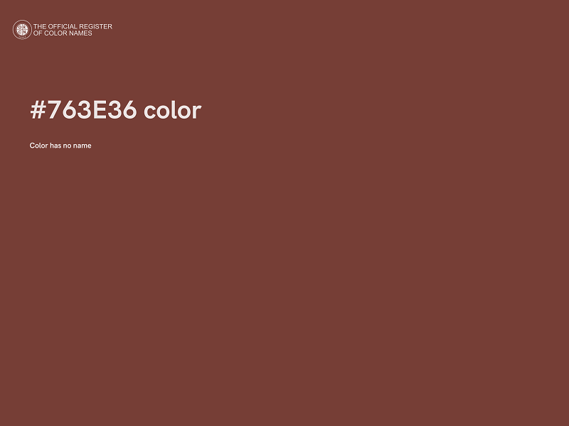 #763E36 color image