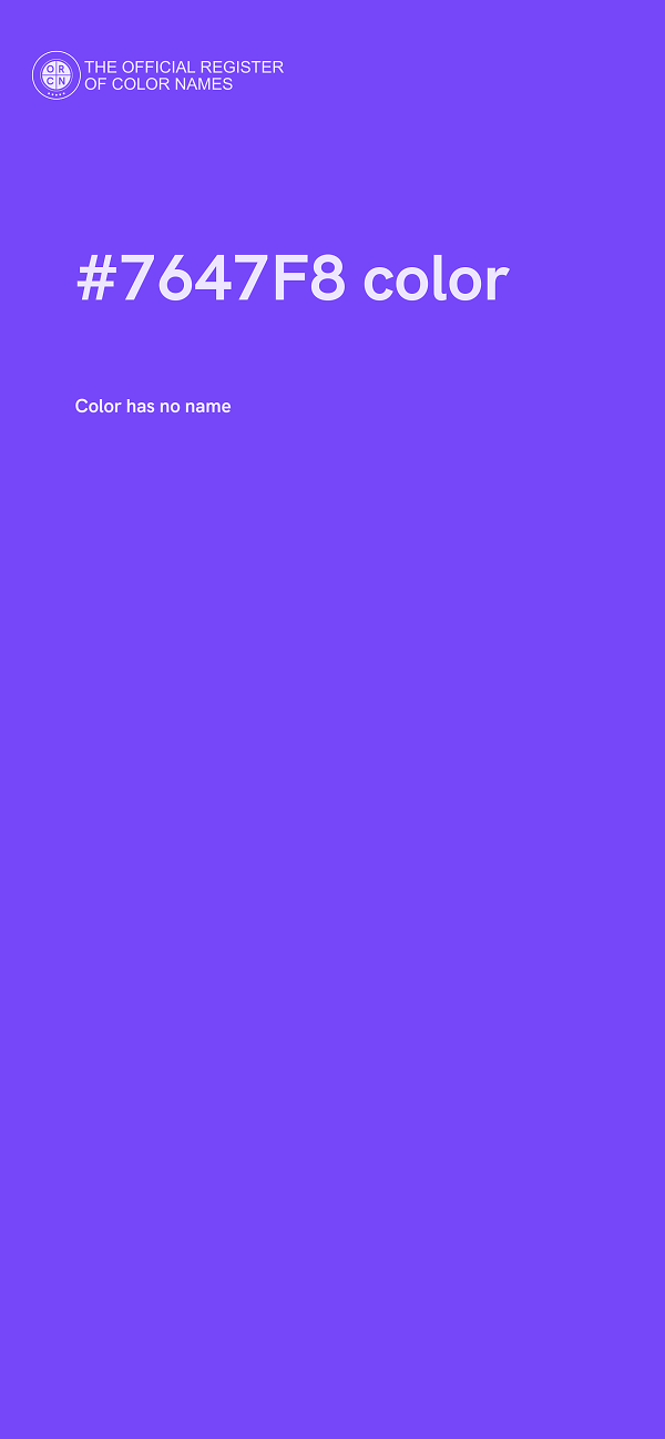 #7647F8 color image