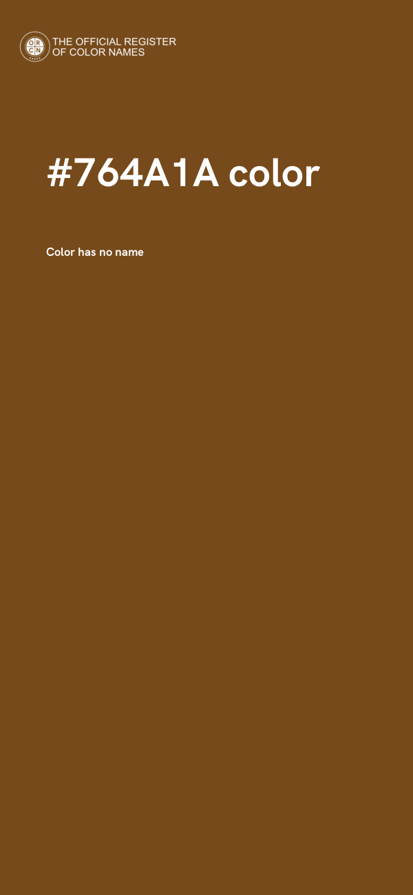 #764A1A color image
