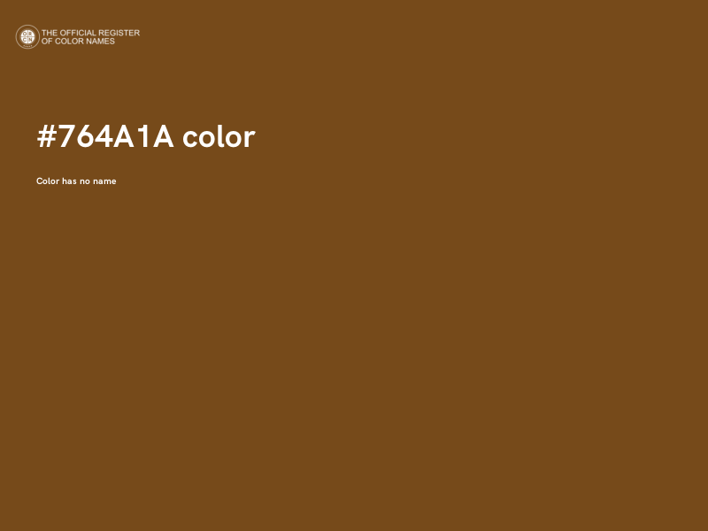 #764A1A color image