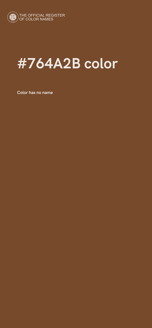 #764A2B color image